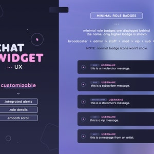 UX Chat Widget With Alerts — Minimal Roles Fully Customizable Custom ...