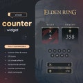 Elden Ring Counter Widget — (6) Streak Effect Animations & (9) Icons // Kill Death Counter for Twitch Streamers | Streamelements OBS product logo
