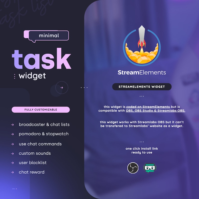 Tasklist Widget Pomodoro Coworking Timer and To-do List For Streamer & Chat Streamelements OBS image 9