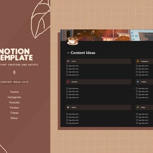 Cozy Notion Template for Content Creators & Artists | Cottagecore Lo-fi ...