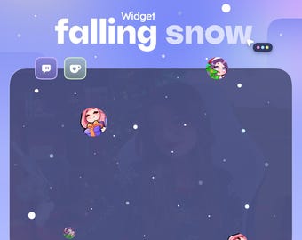 Falling Snow Widget  ⟢  Emotes on Events  •  Customize Colors, Speed, Particles, Wind, Melt  •  Twitch & Ko-fi | StreamElements OBS