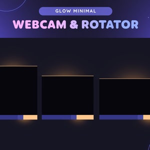 Minimal Webcam & Event Rotator Widget | 8 Color Glow Simple Webcam ...
