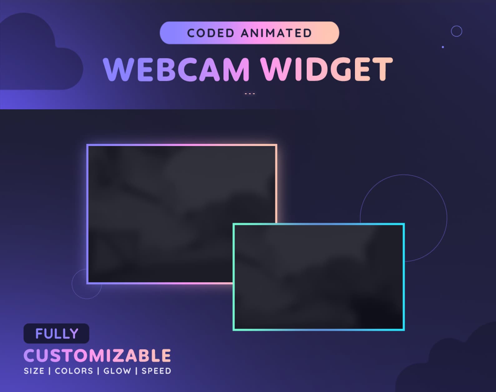 Animated Gradient Webcam Widget | Fully Customizable Coded Webcam ...