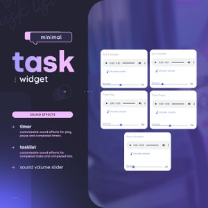 Tasklist Widget Pomodoro Coworking Timer and To-do List For Streamer & Chat Streamelements OBS image 7