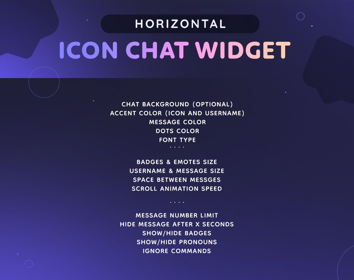 Icons Horizontal Scrolling Chat Widget Customizable Minimal - Etsy Icons Horizontal Scrolling Chat Widget Customizable Minimal - Etsy
