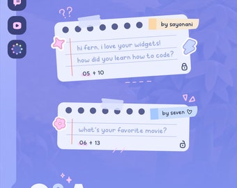Q&A Widget — Twitch und Youtube • Kanalpunkte Belohnungen, Chat-Kommandos und Benutzerdefinierte Farben • (6) Rollensticker // StreamElements OBS