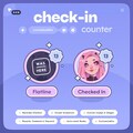 Check-In Counter Widget \u27e2 Channel Reward, Command or Keyword  |  Twitch and Youtube \u2022 StreamElements OBS product logo