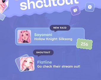Aura Shoutout Widget  ⟢   Reacts to Raids, New Chatters, Friends & Command  •  Customizable  |  Twitch and Youtube ⋮ Streamelements OBS