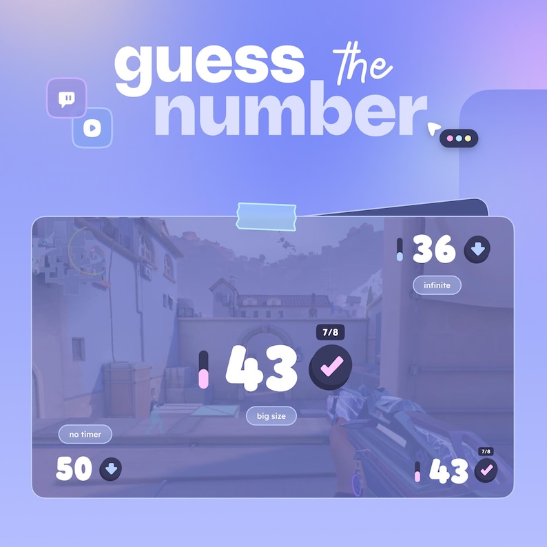 Guess the Number Widget Interactive Chat Game • (2) Modes, Channel ...