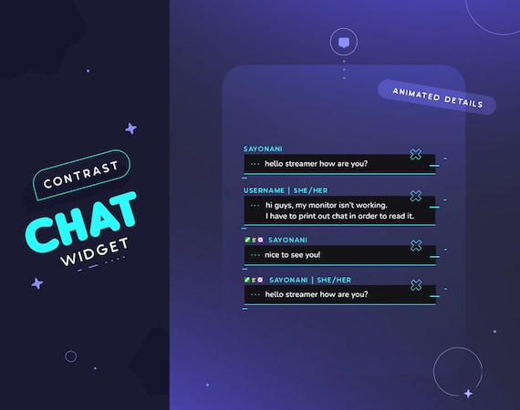 Minimal Aesthetic Twitch Chatbox Cute Chat Box for Streamers -  UK