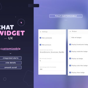 UX Chat Widget With Alerts — Minimal Roles Fully Customizable Custom ...