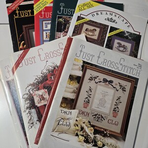 Just Cross Stitch Counted Cross Stitch Magazine Years 1985 - 1989