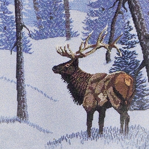 Bull Elk, Painted Ponies, Winter Run Counted Cross Stitch