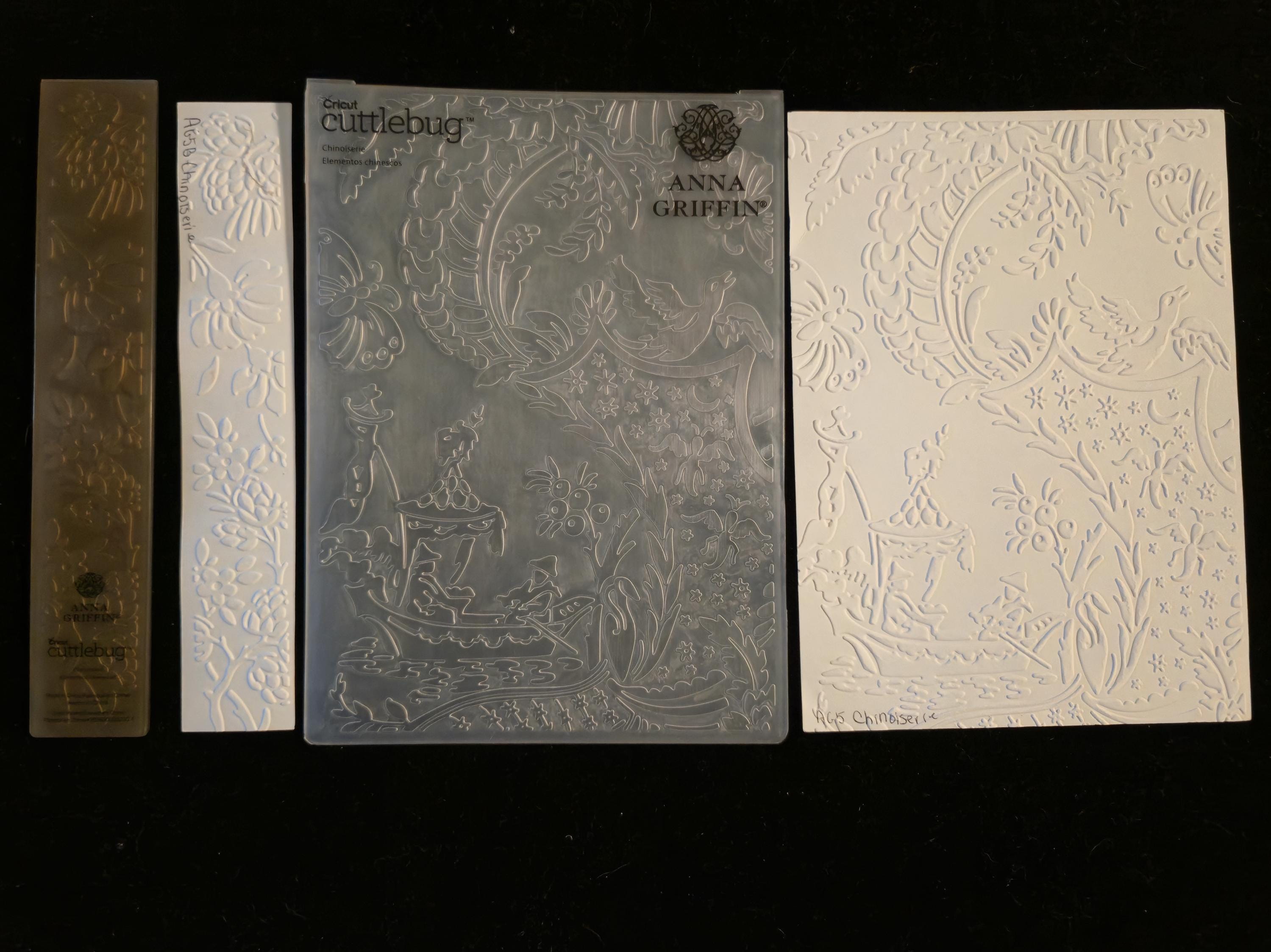 Anna Griffin Cricut Cuttlebug Embossing Folders 5x7 With 1x7