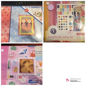 Creative Memories 12x12 Light Blush Pink Scrapbook Album + 15