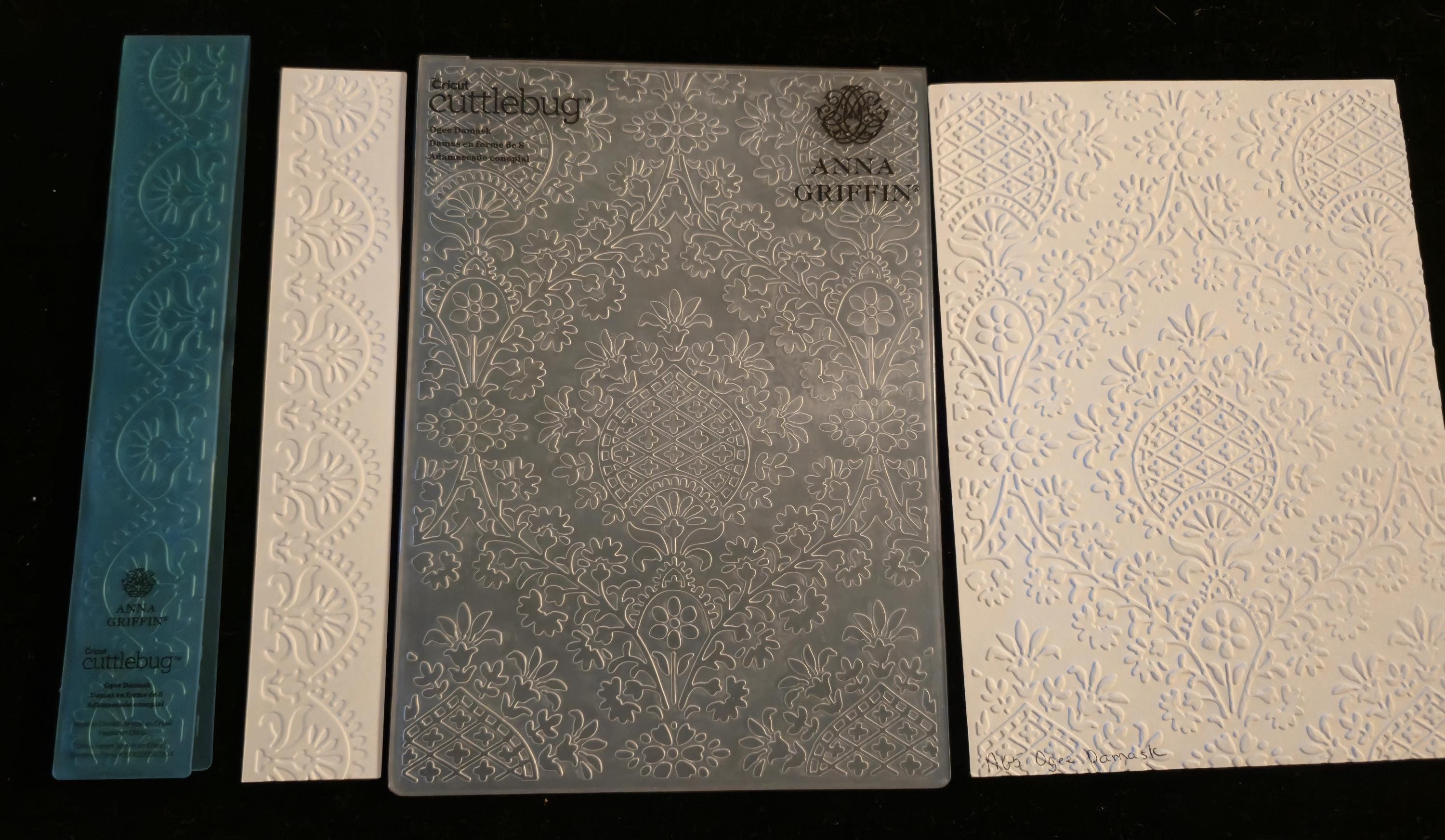 Anna Griffin Cricut Cuttlebug Embossing Folders 5x7 With 1x7