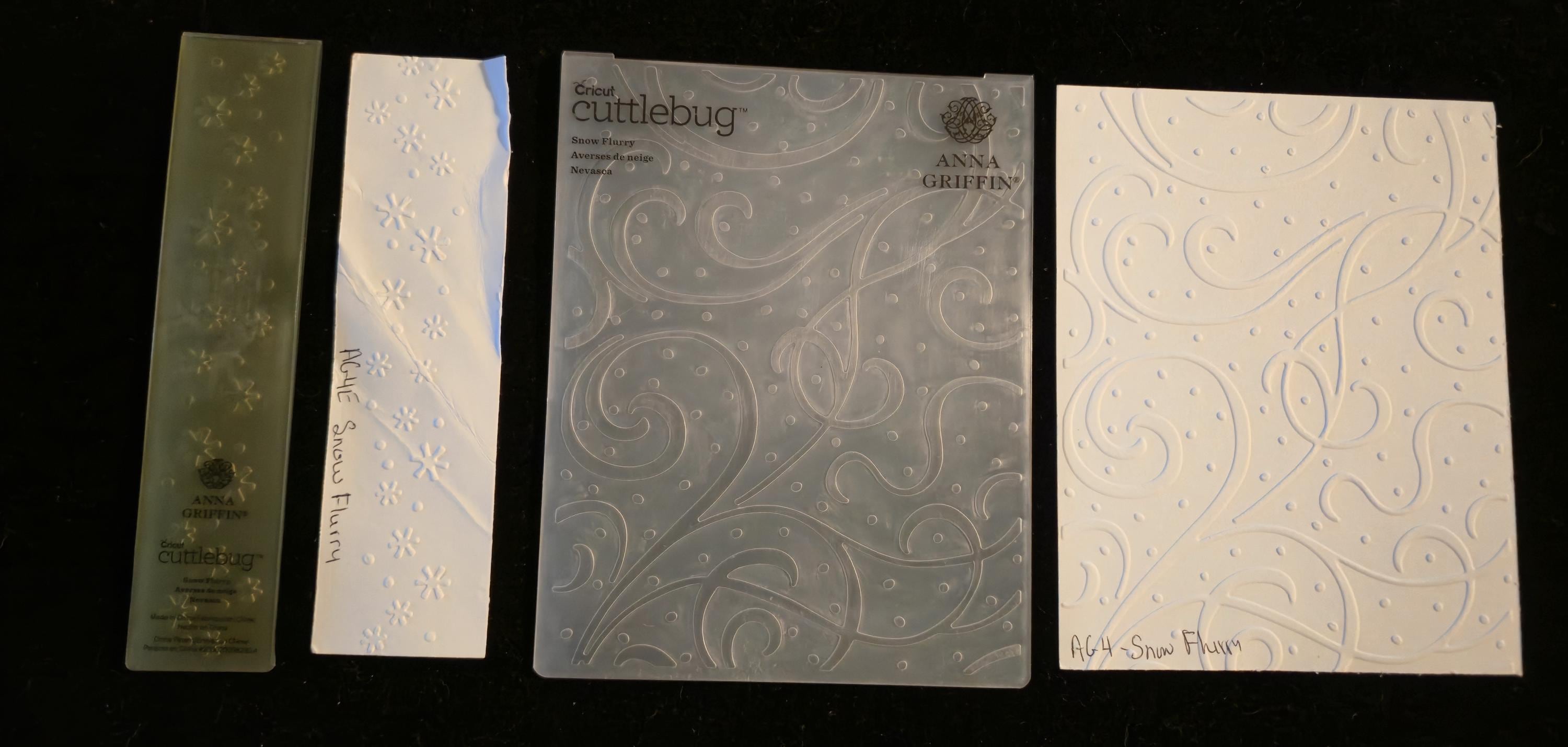 Anna Griffin Cricut Cuttlebug Embossing Folders 4x6 With 1x6