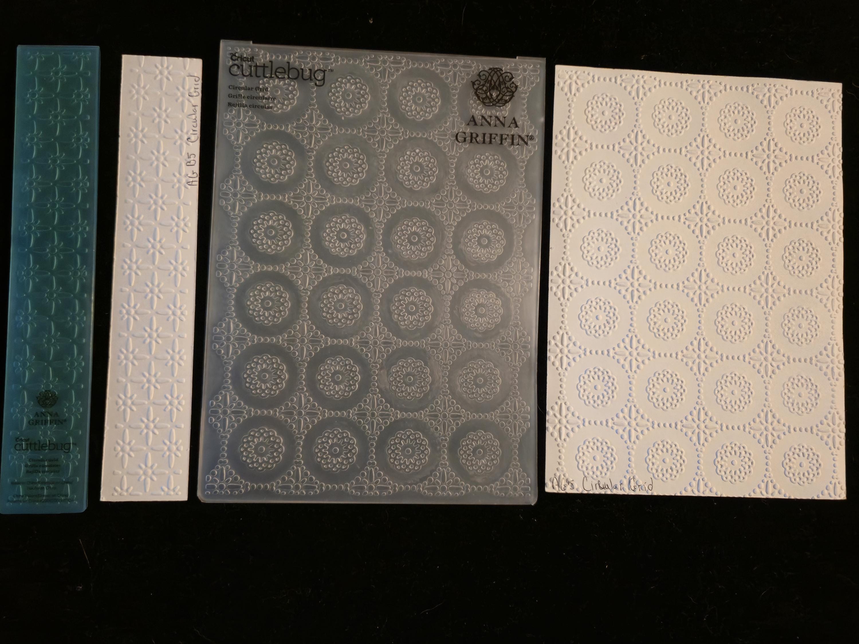 Anna Griffin Cricut Cuttlebug Embossing Folders 5x7 With 1x7