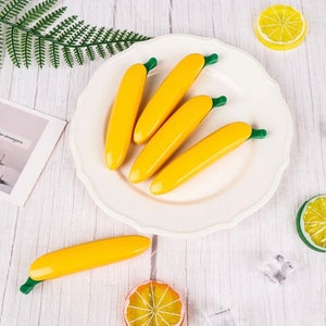 1 pièces stylo à bille créatif en forme de banane, recharge 1.0mm, encre noire, enfants écrivant stylo à bille fournitures scolaires papeterie mignonne