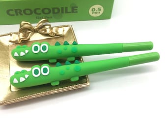 1 Stück Niedlich Krokodil Silikon Gel Stift Weich Modellieren Schwarze Tusche Stift Glatt Einfach Schreiben Büro Schule Schreibwaren Korea Designer Supplie