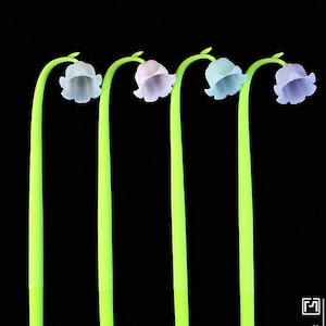 1 Stück Glocke Orchideen Blume (zufällig) Silikon Gel Stift Weich Modellieren Schwarze Tusche Stift Glatt Einfach Schreiben Büro Schule Schreibwaren Korea