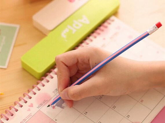 5 Lápices Blandos Flexibles Con Borrador | Papelería Mágica | Útiles Divertidos Para Estudiantes