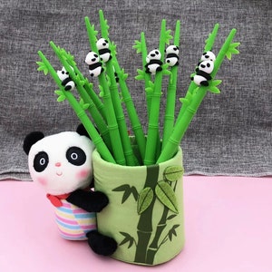 1 pcs Cartoon Panda Cute Kawaii Stationery Black Ink 0.5mm Gel Pen School Office Supplies Lovely Gift For Children Kawaii Writing Supply