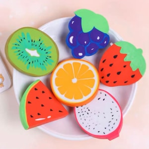 1 peça borracha de lápis de borracha de frutas grandes fofas para crianças papelaria/presente/prêmios de brinquedo para estudantes borrachas de novidade
