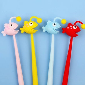 1 pcs cute Funny Lantern Fish  Gel Pen Cute 0.5 mm black ink Signature Pen School Office writing Supplies Promotional Gift