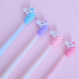 1 pcs mooie Eenhoorn Briefpapier Zwarte Inkt 0.5mm Gel Pen School Kantoorbenodigdheden Mooi Cadeau Voor Kinderen Kawaii schrijven Supply