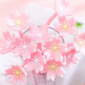 1 Stück Kreative Sakura Weiche Silikon Gel Stift Kawaii Briefpapier 0,38mm Schwarze Tinte Nadel Stifte Kinder Geschenke Party Signature Stifte