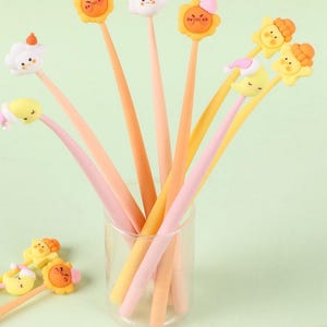 1 pieza de lindas muñecas del clima, papelería, tinta negra, bolígrafo de gel de 0,5 mm, material de oficina para la escuela, hermoso regalo para niños, material de escritura Kawaii