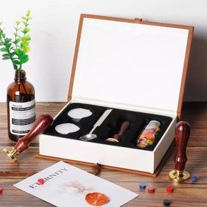 Dodici costellazioni-francobolli personalizzati Cera Sigillo Scatola Kit Detachable Stamp Spoon Set Sigillante Perline Busta Matrimonio Imballaggio Regali Cartolina
