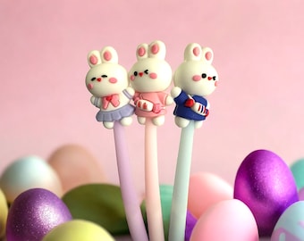 Bolígrafo de Gel de tinta negra para escuela y oficina, suministros de escritura Kawaii, regalo bonito para niños, 1 Uds.