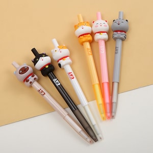 1 stks Leuke Kat Druk Gel Pen Grappig Dier Schrijven 0.5mm zwart Test Pen Student Briefpapier Kantoorbenodigdheden Groothandel Geschenken
