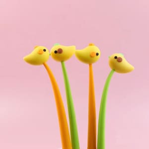 1 pcs Leuke Mango Kip Korea Briefpapier Zwarte Inkt 0.5mm Gel Pen School Kantoorbenodigdheden Mooi Cadeau Voor Kinderen Kawaii Schrijven Supply