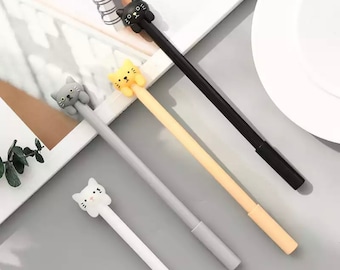 Kawaii Katze Gelschreiber: Schwarze Tinte, süßes Geschenk