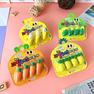 1 pkg Mini Gemüse Radiergummi Radiergummi Für Kinder Briefpapier/Geschenk/Spielzeug Preise für Studenten Mini Neuheit Koreanisch Radiergummi
