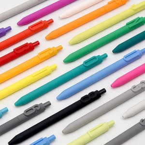 Alpha Number Gel Pen Ballpoint 0.5mm Negro Color Ink Pens Liner Marker 26 Letter Novelty Papelería Love Gift Office School
