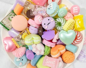10pcs Resin Candy Donut Cabochons: DIY Jewelry Making Supplies