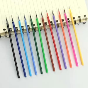Colorful Gel Pen Refills (10 pcs) - 0.5mm Fine Point