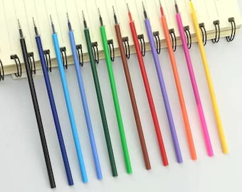 Colorful Gel Pen Refills (10 pcs) - 0.5mm Fine Point
