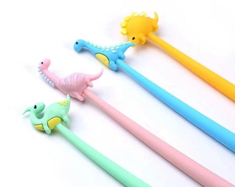 1Pcs Creative Cute Cartoon Dinosaur Gel Pen 0.5MM Needle Tube Water Based Pen Gift School&Office Supplies Stationery Wholesale
