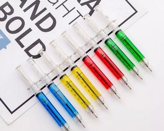 Syringe Ballpoint Pen: Novelty Doctor/Nurse Stationery