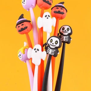 1 pieza de papelería de Halloween, tinta negra, bolígrafo de gel de 0,5 mm, material de oficina para la escuela, regalo encantador para niños, material de escritura Kawaii