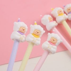 Stylo Gel mouton mignon, écriture Animal drôle, 0.5mm, stylo de Test noir, papeterie fournitures de bureau pour étudiants, cadeaux en gros, 1 pièces