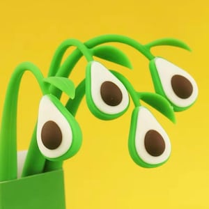 Bolígrafos de tinta negra con forma de aguacate, bolígrafo de Gel Kawaii, papelería para escribir, regalo bonito, 1 Uds.