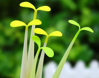 Kawaii Bean Sprout Pen: Novelty Black Ink Rollerball Pen
