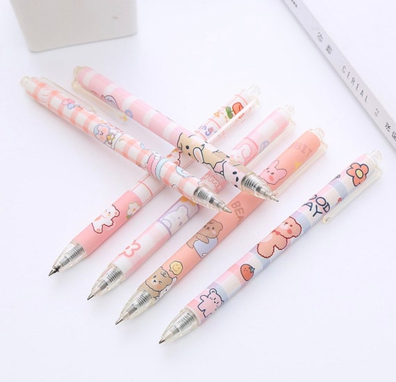 6 Gel-Stifte Set – Bunte Cartoon-Motive, 0,5 Mm Feder, Für Schule, Büro Und Kreative Projekte