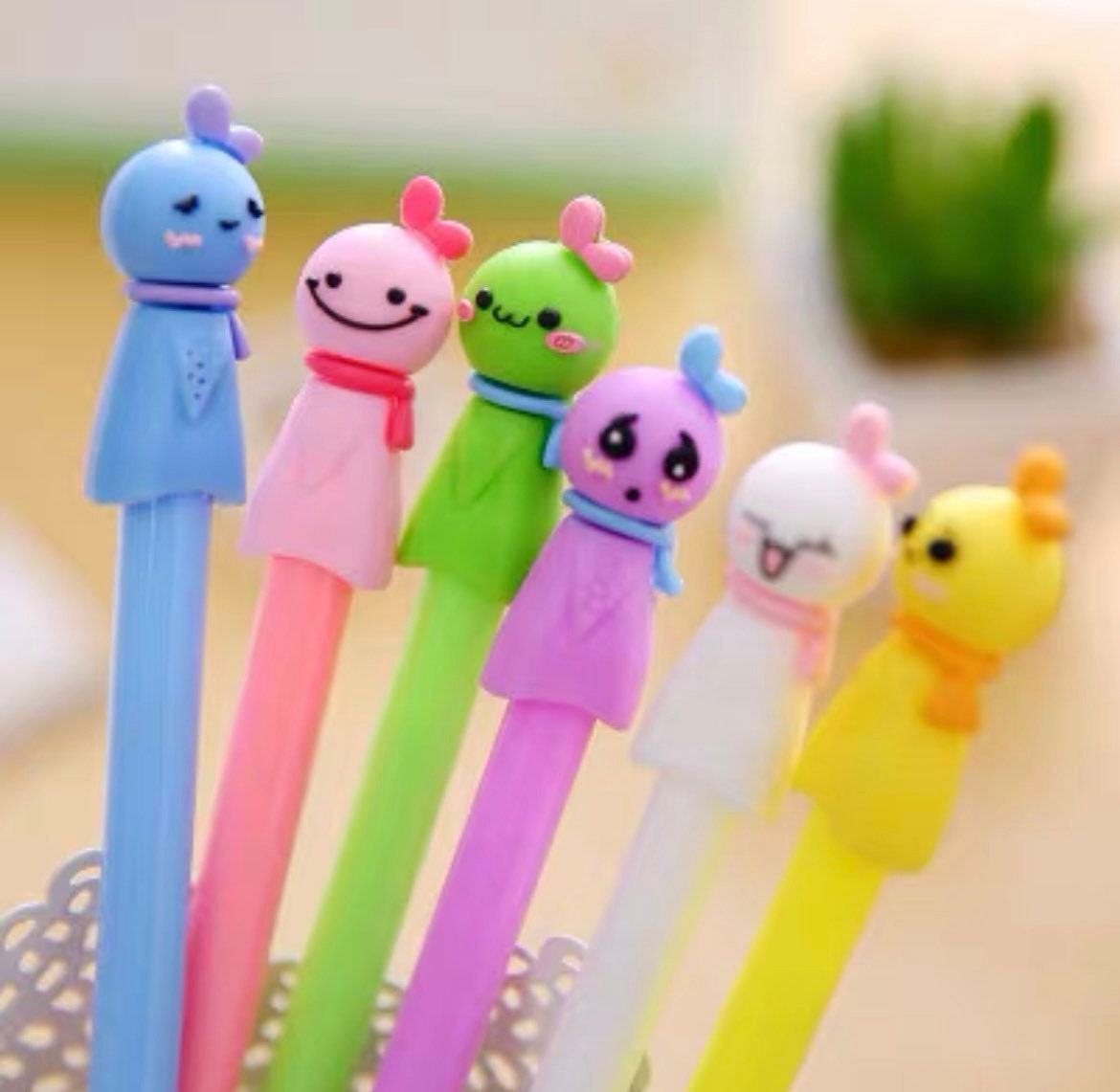 Cute Gel Pens Japanese Kokeshi Doll Set of 4 Pens, Kawaii Gel Pens, Kawaii  Stationary, Cute School Supplies, Super Cute Pen 